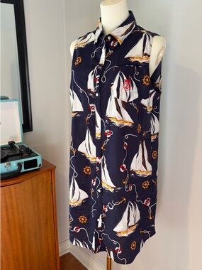 Ralph Lauren Nautical Shirt Dress, casual dress, boat dress beach, classic style